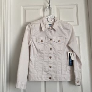 Old Navy White Classic Jean Jacket